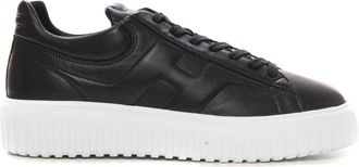 Hogan H-Stripes High-Top Sneaker - Heren - Sneakers - Zwart - 44 EU - Leer - Schoenen