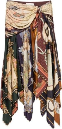 Zimmermann Falda Valiant con estampado de pa&ntilde;uelo drapeado - Skirts - Mujer - Marr&oacute;n - S