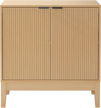 Best Choice Products 2-Door Reeded Storage Cabinet w/ Soft-Close Doors, Multipurpose Accent Furniture