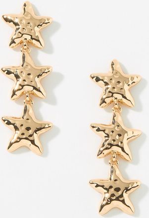 Simons Womens Starfish long triple earrings