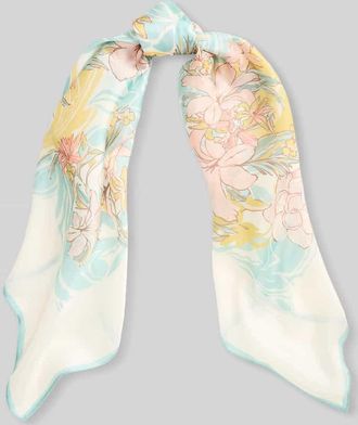 Lauren Ralph Lauren Tuch aus reiner Seide Modell GTF FL SQR in Offwhite, Gr&ouml;&szlig;e 1