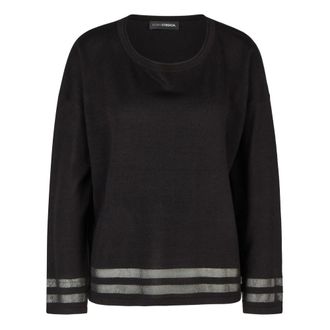 Doris Streich Truien & Vesten, Heren, Zwart, XL, Ronde hals gebreid