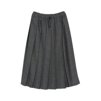 Fabiana Filippi Pleated Midi Skirt - female - Fabiana Filippi - Midi Skirts - Gray - XS - Skirts