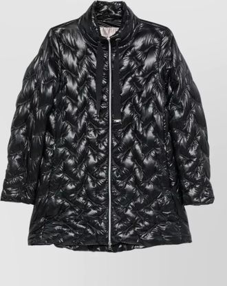 Herno quilted down midi single-breasted coat