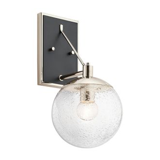 Netlighting Kichler Marilyn 1 Light Wall Light Polished Nickel in Grey