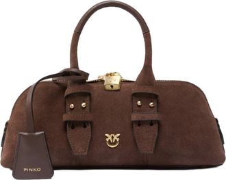 Pinko Suede Leather Small Escape Shoulder Bag