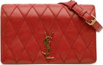 Saint Laurent Pre-owned Womens Becky Crossbody Quilted Leather - Bronze - One Size