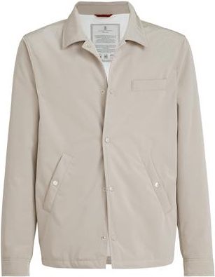 Brunello Cucinelli Bonded nylon outerwear jacket in Dove Grey at Nordstrom, Size 56 It
