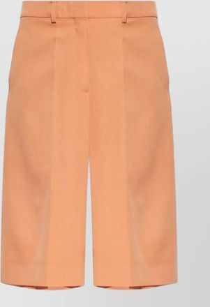 Stella McCartney straight trousers pleated front silk nylon blend