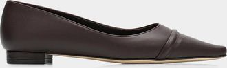 Manolo Blahnik Continu Leather Flats