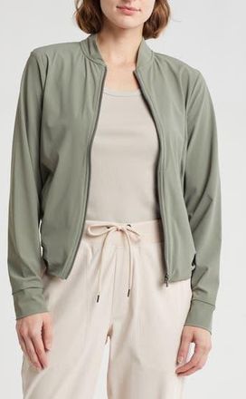 90 Degree by Reflex Warp X Intown Bomber Jacket in Mulled Basil at Nordstrom Rack, Size X-Large