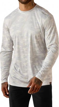 Ariat Rebar Sunblocker Printed Long Sleeve T-Shirt In Grey