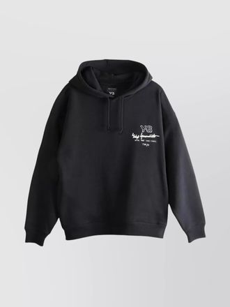 Yohji Yamamoto cotton graphic print hoodie