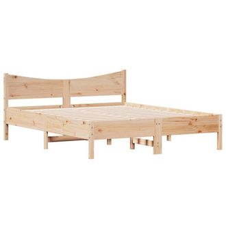 Berkfield Home Beautiful Bed Frame without Mattress 160x200 cm Solid Wood Pine in Light Tan
