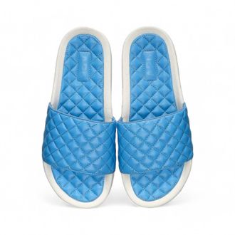 Athletic Propulsion Labs Womens Lusso Slide Sandal In Coastal Blue/ivory
