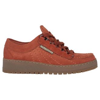 Mephisto Rode veterschoen voor heren - Heren - Sneakers - Rood - 46 EU - Su&egrave;de - Schoenen