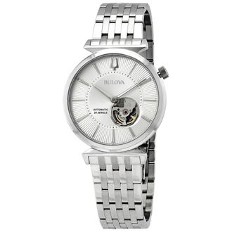 Bulova Regatta Automatic Silver Dial Stainless Steel Mens Watch 96A235