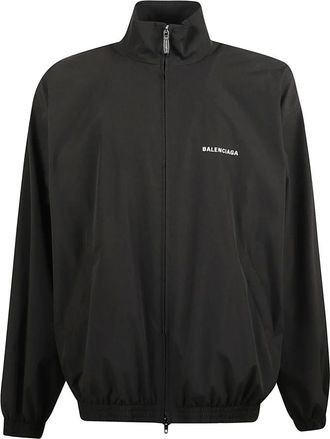 Balenciaga Black Zip-Up Jacket Long Sleeves
