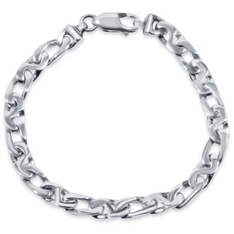 Pompeii3 Mens Mariner & Curb Link 14k Gold (31gram) or Platinum (51gram) 7mm Bracelet 8.5