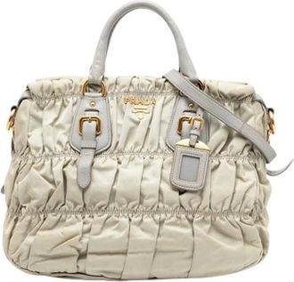 Prada Pre-owned Handbags, female, Beige, Size: ONE SIZE Pre-owned Vintage Handbag