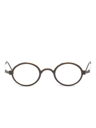 Lindberg Acetanium 1011 bril met rond montuur - Zilver