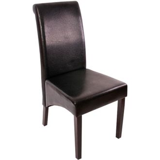Hhg Hhg - Lote De 6 Sillas De Comedor Silla De Cocina Silla M37, Cuero, Negro, Pies Oscuros