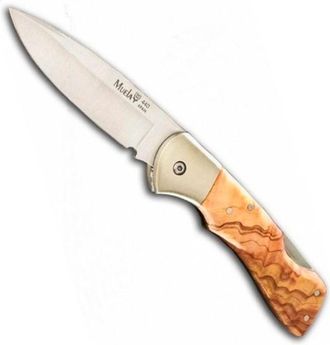 OEM Navaja Muela Serie Bx Olivo, Bx-8.ol, Cachas De Madera De Olivo Y Alpaca, Hoja De 8,5 Cm, Peso 120 Gramos + Tarjeta Multiusos De Regalo