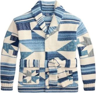 Polo Ralph Lauren Shawl-collar Patchwork Cardigan - Heren - Vesten - Veelkleurig - XL - Katoen - Truien & Vesten