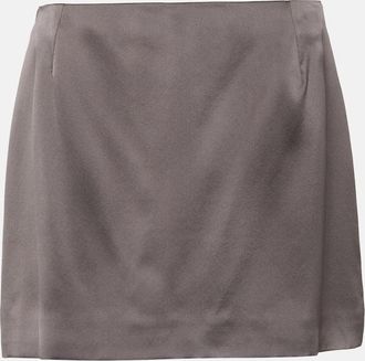 Peter Do Silk charmeuse miniskirt