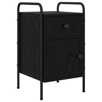 vidaXL Mesa De Noche Roble Negro 35 X 36,5 X 61 Cm Vidaxl