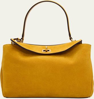 Balenciaga Rodeo Suede Top-Handle Bag