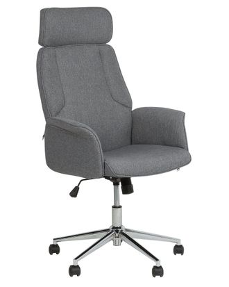 Beliani Silla de oficina giratoria gris