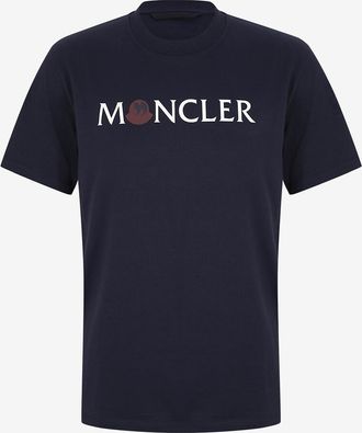 Moncler Kurzarm-T-Shirt mit Print Quotation Logo