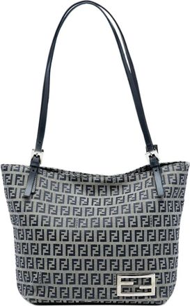Fendi Borsa tote in tela con motivo Zucchino 2000-2010 - Grigio