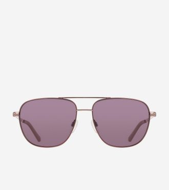 Cole Haan Womens Two Toned Navigator Sunglasses - Pink