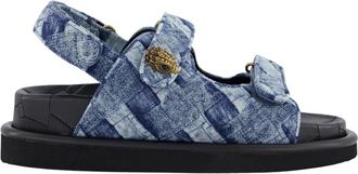 Kurt Geiger Orson. 36 Flat Sandalen - Dames - Sandalen - Blauw - 38 EU - Schoenen
