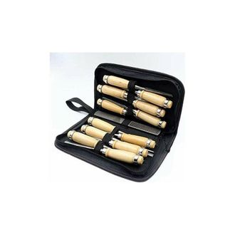 OEM Juego De 14 Cinceles Para Tallar - Juego Profesional De 14 Cinceles Afilados Para Trabajar La Madera Con Estuche - Kit De Cuchillos Para Tallar Madera