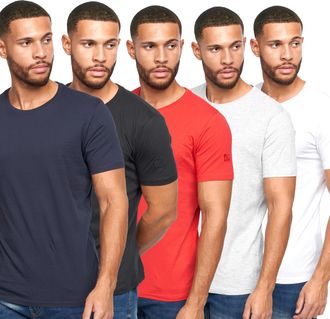 Duck and Cover Heren Errington T-Shirt (5-pack) (Veelkleurig)