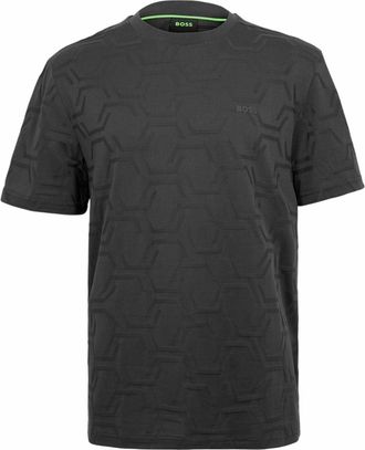 HUGO BOSS Heren HexaQuilt Regular T-Shirt (Donkerblauw)