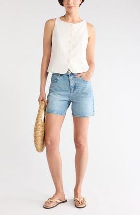 Nordstrom Rack Textured Button Front Vest in Ivory Tofu at Nordstrom Rack, Size X-Small