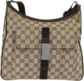 Gucci Pre-owned Shoulder Bags, female, Beige, Size: ONE SIZE Pre-owned Vintage Shoulder Bag