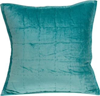 Parkland Collection Gorty Transitional Solid Quilted Pillow - 20 x 20 - Aqua at Nordstrom Rack
