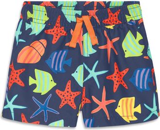 primary Swim Trunks in Sunwashed Navy Under The Sea at Nordstrom, Size 12-18M