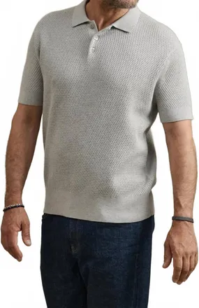 Velvet Lowell Knit Polo In Overcast