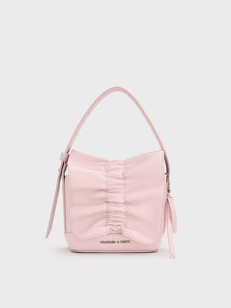 Charles & Keith Kadee Ruched Bow-Charm Mini Bag