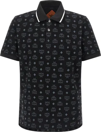 MCM Black Cotton Polo Mens Shirt