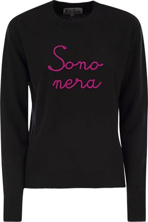 MC2 Saint Barth Wool And Cashmere Blend Sweater With Embroidery Sono Nera