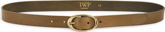 TWP Narrow Leather Belt in Mink/ant Light Gold at Nordstrom, Size 70