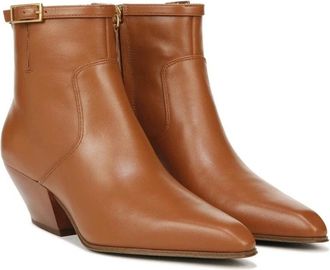 Franco Sarto Amber Boots Womens Brown Leather Pointed Toe Bootie LION266