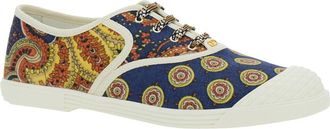 Valentino Garavani Mens Multicolor Floral Print Low Top Sneakers Cotton Trainers